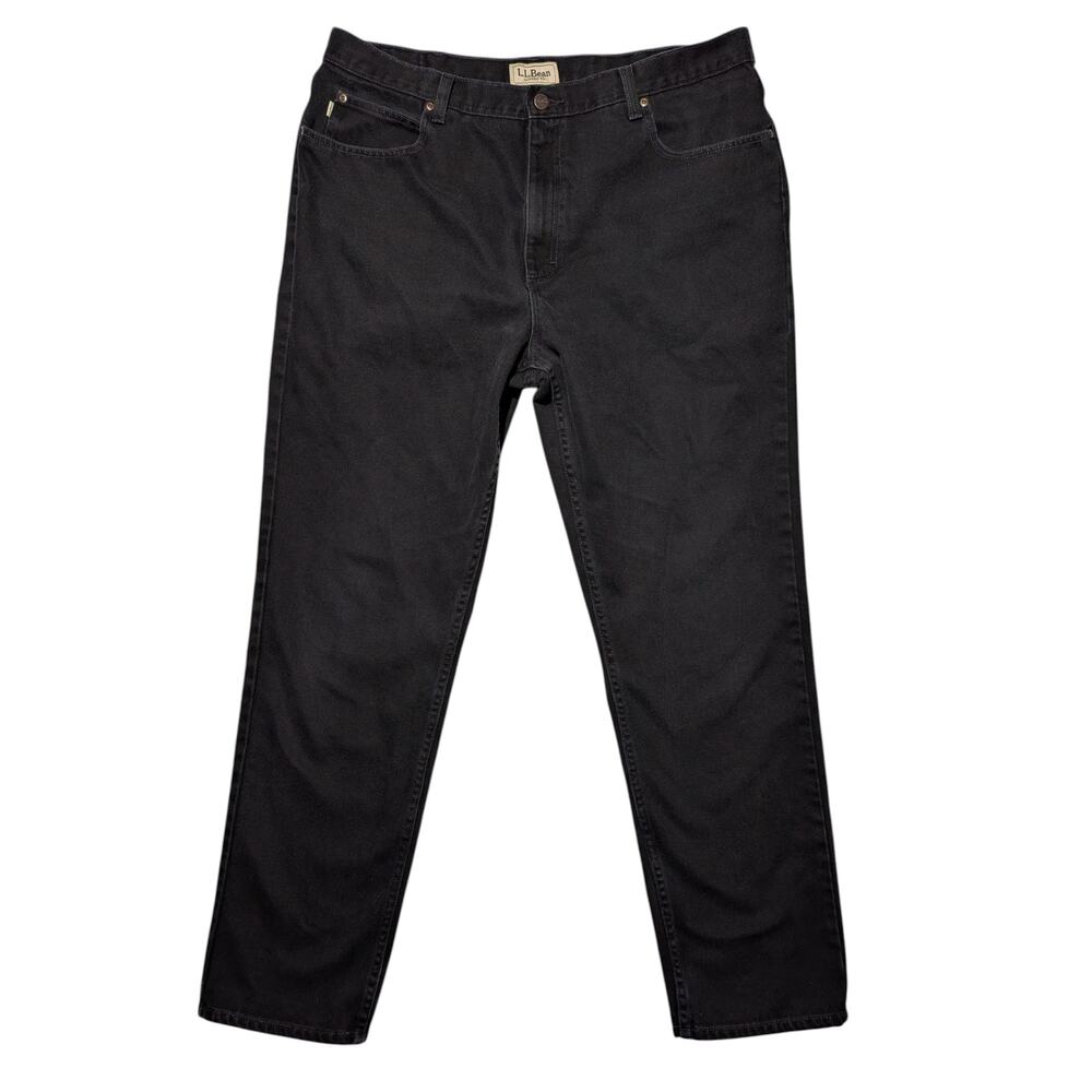 L.L. Bean Classic Fit Black Jeans 100% Cotton Size 40x34
